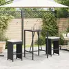 Image de vidaXL Tabourets de bar jardin coussins lot de 2 noir résine tressée