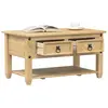 Image de vidaXL Table basse avec tiroirs Corona 85x50x45 cm bois de pin massif