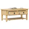 Image de vidaXL Table basse avec tiroirs Corona 100x48x45 cm bois de pin massif