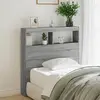 Image de vidaXL Armoire tête de lit avec LED sonoma gris 100x17x102 cm