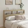 Image de vidaXL Armoire tête de lit avec LED chêne sonoma 160x17x102 cm
