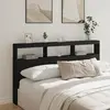 Image de vidaXL Armoire tête de lit avec LED noir 180x17x102 cm