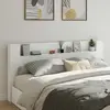 Image de vidaXL Armoire tête de lit avec LED blanc 220x16,5x103,5 cm