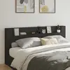 Image de vidaXL Armoire tête de lit avec LED noir 220x16,5x103,5 cm