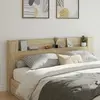 Image de vidaXL Armoire tête de lit avec LED chêne sonoma 220x16,5x103,5 cm