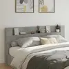 Image de vidaXL Armoire tête de lit avec LED gris béton 220x16,5x103,5 cm