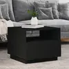Image de vidaXL Table basse avec lumières LED noir 50x49x40 cm