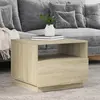 Image de vidaXL Table basse avec lumières LED chêne sonoma 50x49x40 cm