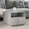 Image de vidaXL Table basse avec lumières LED gris béton 50x49x40 cm