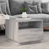 Image de vidaXL Table basse avec lumières LED sonoma gris 50x49x40 cm