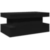 Image de vidaXL Table Basse avec Lumières LED, Bout de Canapé, Table d'Appoint, Meuble de Salon Salle de Séjour Maison Intérieur, Moderne, Noir