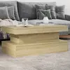 Image de vidaXL Table basse avec lumières LED chêne sonoma 90x50x40 cm