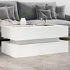 Image de vidaXL Table basse avec lumières LED blanc 90x50x40 cm