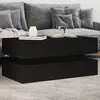 Image de vidaXL Table basse avec lumières LED noir 90x50x40 cm