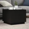 Image de vidaXL Table basse avec lumières LED noir 50x50x40 cm