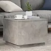 Image de vidaXL Table basse avec lumières LED gris béton 50x50x40 cm