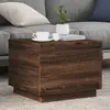 Image de vidaXL Table basse avec lumières LED chêne marron 50x50x40 cm