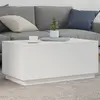 Image de vidaXL Table basse avec lumières LED blanc 90x50x40 cm