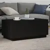 Image de vidaXL Table basse avec lumières LED noir 90x50x40 cm
