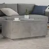Image de vidaXL Table basse avec lumières LED gris béton 90x50x40 cm
