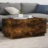 Image de vidaXL Table basse avec lumières LED chêne fumé 90x50x40 cm