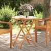 Image de vidaXL Table pliable de jardin Ø70x75 cm bois d'acacia massif