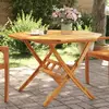 Image de vidaXL Table pliable de jardin Ø110x75 cm bois d'acacia solide