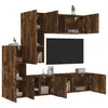Image de vidaXL Unités murales TV 5 pcs chêne fumé bois d'ingénierie