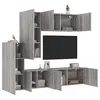 Image de vidaXL Unités murales TV 5 pcs sonoma gris bois d'ingénierie