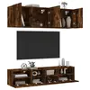 Image de vidaXL Unités murales TV 5 pcs chêne fumé bois d'ingénierie