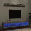 Image de vidaXL Unités murales TV avec LED 5 pcs gris béton bois d'ingénierie