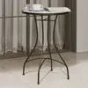 Image de vidaXL Table de bistro mosaïque bleu et blanc Ø50x70 cm céramique