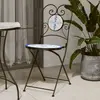 Image de vidaXL Chaises de bistro pliables lot de 2 bleu et blanc céramique