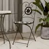 Image de vidaXL Chaises de bistro pliables lot de 2 noir et blanc céramique