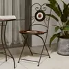 Image de vidaXL Chaises de bistro pliables lot de 2 terre cuite blanc céramique