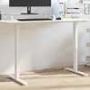 Image de vidaXL Cadre de bureau debout blanc (94-135)x60x(70-114) cm acier