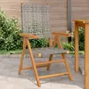 Image de vidaXL Chaises de jardin lot de 2 gris bois massif d'acacia et rotin