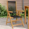 Image de vidaXL Chaises de jardin lot de 2 noir bois d'acacia et polypropylène