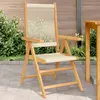 Image de vidaXL Chaises de jardin lot de 2 beige bois d'acacia et polypropylène