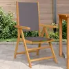 Image de vidaXL Chaises de jardin lot de 2 anthracite bois acacia massif tissu