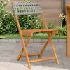 Image de vidaXL Chaises de bistrot lot de 2 gris bois massif d'acacia et rotin