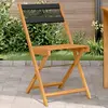 Image de vidaXL Chaises de bistrot lot de 2 noir bois d'acacia et corde