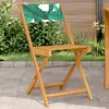 Image de vidaXL Chaises de bistrot lot de 2 motif de feuilles acacia et tissu