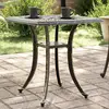 Image de vidaXL Table de jardin bronze 53x53x53 cm aluminium coulé