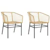 Image de vidaXL Chaises de jardin lot de 2 marron résine tressée