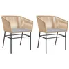 Image de vidaXL Chaises de jardin lot de 2 et coussins marron rotin, siège de jardin, siège d'extérieur, chaise d'extérieur, siège de jardin, chaise de patio