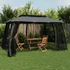 Image de vidaXL Tonnelle avec double toit et parois en filet anthracite acier