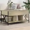 Image de vidaXL Table basse chêne sonoma 100x55x50cm bois d'ingénierie et métal