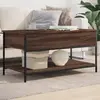 Image de vidaXL Table basse chêne marron 100x50x50cm bois d'ingénierie et métal