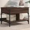 Image de vidaXL Table basse chêne marron 70x50x50 cm bois d'ingénierie et métal